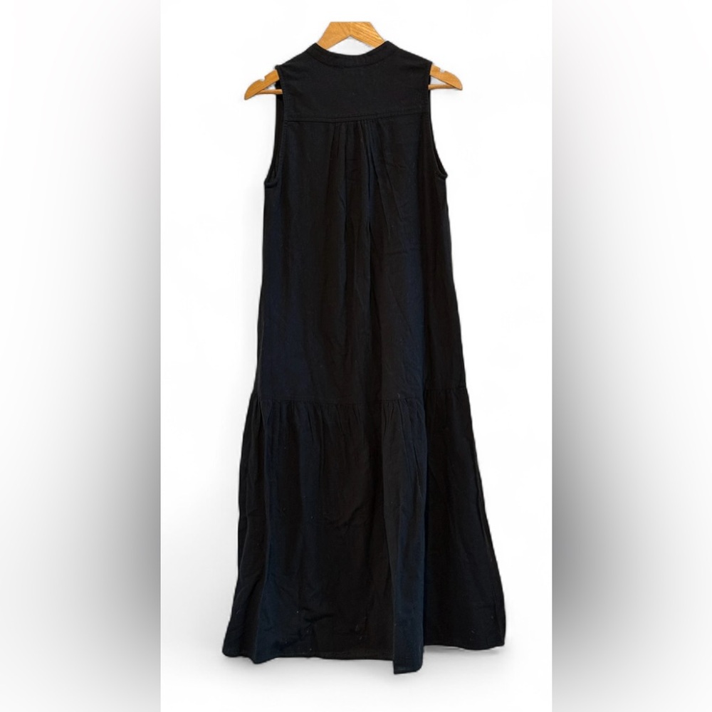 Elan Tiered Cotton & Linen Cover-Up Dress - Picture 3 of 6